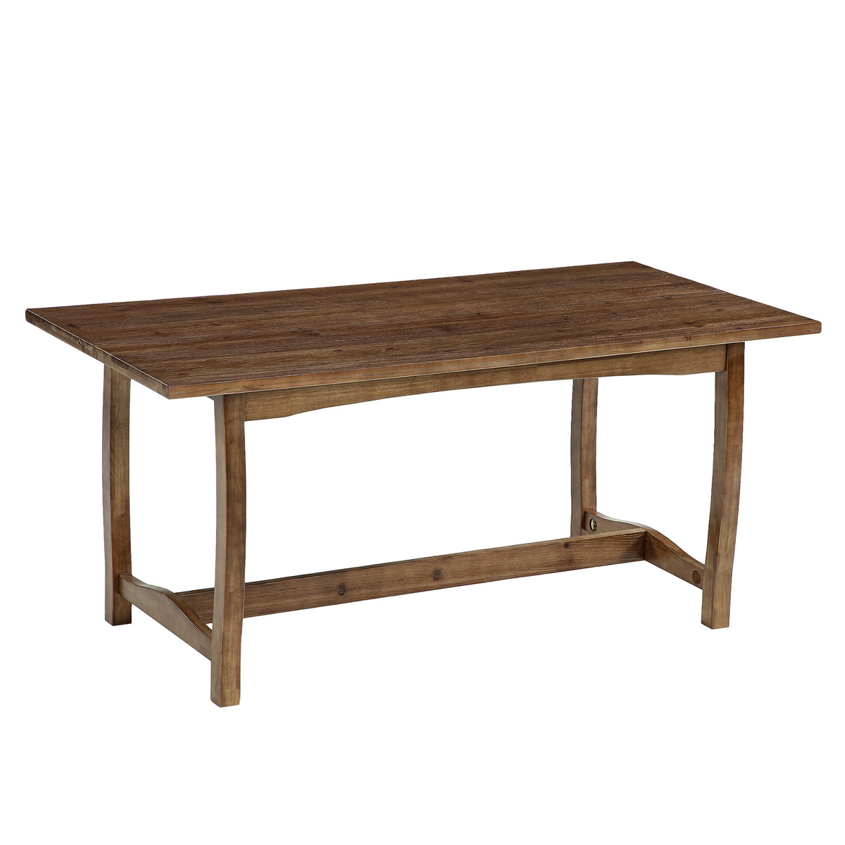 Tribesigns 63-Inch Solid Wood Dining Table for 4-6, Farmhouse Kitchen Table with Trestle Base