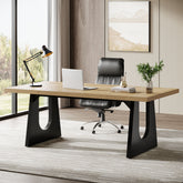 70.9-Inch Large Executive Desk with Double Pedestal Base, Modern Computer Writing Table 3