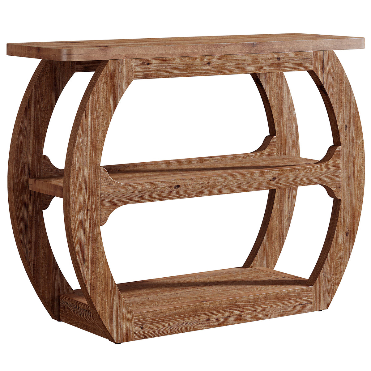 Tribesigns 41.3" Solid Wood Console Table with O-Shaped Base, Small Sofa Table for Entryway