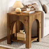 Tribesigns 19.69-Inch Farmhouse Side Table with Arch Design, Wooden End Table for Living Room 3