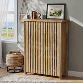 Tribesigns 43.31 Inch 6-Tier Shoe Cabinet with Louvered Doors, Farmhouse Shoe Storage Cabinet for Entryway and Hallway 3