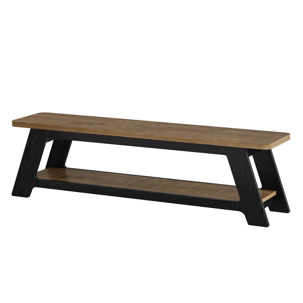 63 Inch TV Stand for 70 Inch TVs with Open Storage Shelf, Modern Farmhouse Media Console for Living Room