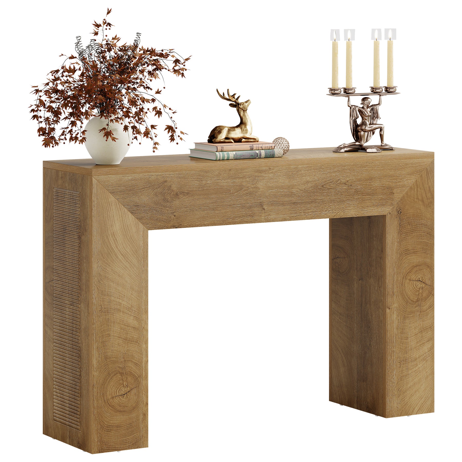 43.31" Console Table, Wooden Rectangular Sofa Table for Entryway and Living Room