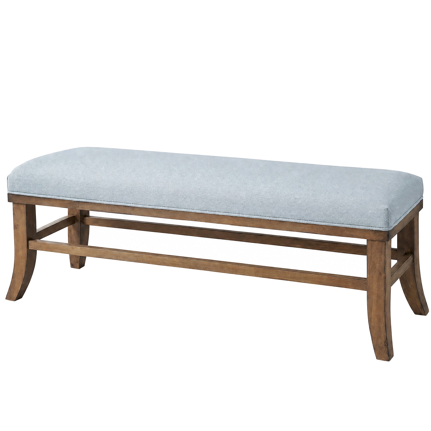 Tribesigns 55-Inch Upholstered Bench, Solid Pine Wood Frame with Cushion for Bedroom Entryway