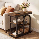 Tribesigns 23.62-Inch Narrow End Table with 4-Tier Storage, S-Shaped Side Table for Living Room 3