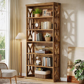 Tribesigns 70.8-Inch Tall Bookshelf, 6-Tier Rustic Wooden Bookcase with Anti-Tipping Kit 3