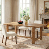Tribesigns 63-Inch Solid Wood Dining Table, Farmhouse Rectangular Table for 4-6 People 3