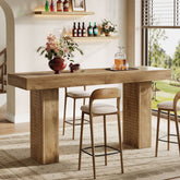 70.9 Inch Extra Long Bar Table for 4-6, Counter Height Pub Table for Kitchen and Home Bar 3