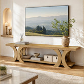 Tribesigns 70.87-Inch Extra Long TV Stand with Open Shelf, Farmhouse Media Console for Living Room 3