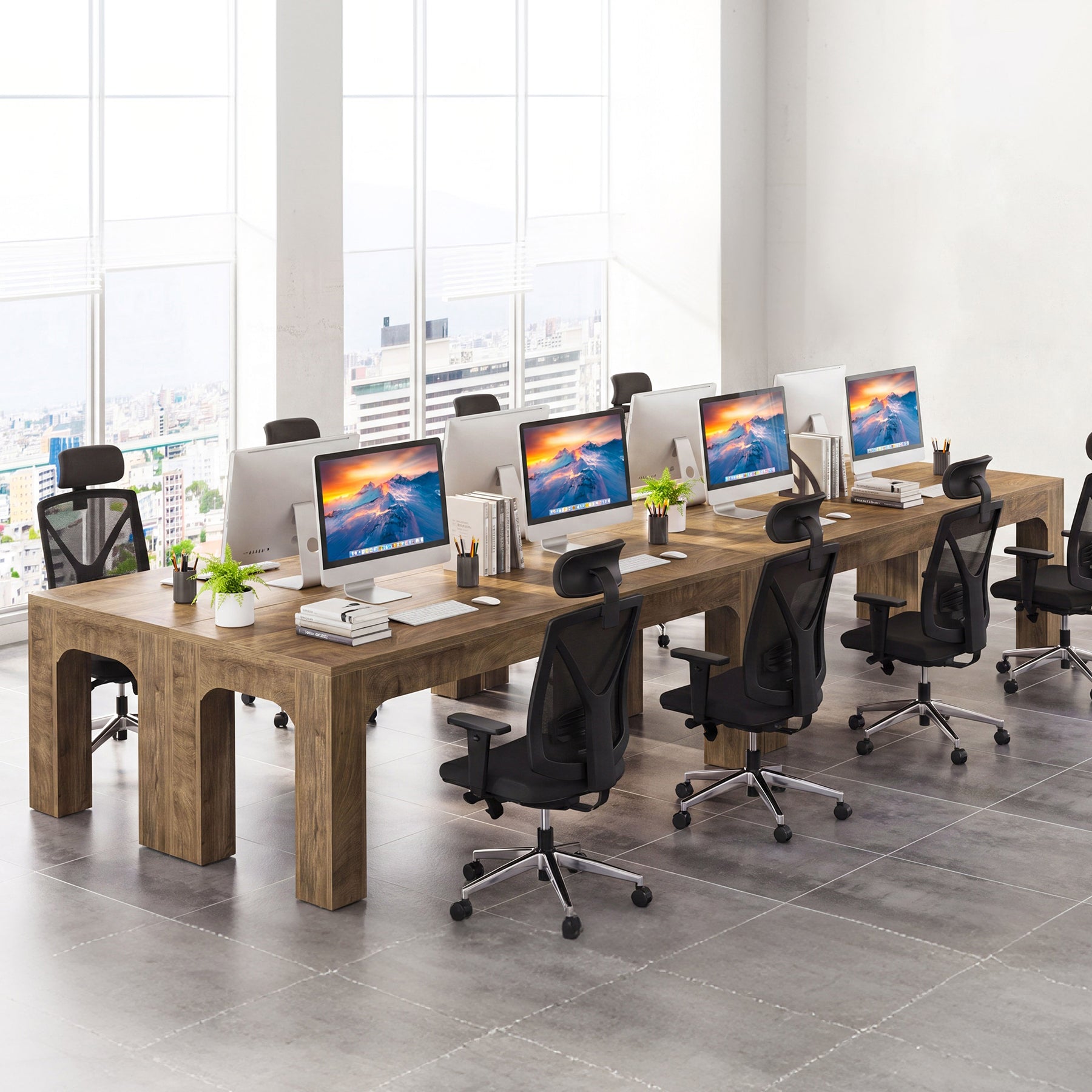 Tribesigns 70.9-Inch Two Person Desk with Thick Top, Extra Long Computer Desk for Home Office