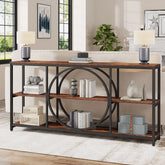 Tribesigns 70.9 Inch Extra Long Console Table, 3-Tier Narrow Sofa Table with Industrial Metal Frame for Entryway 3