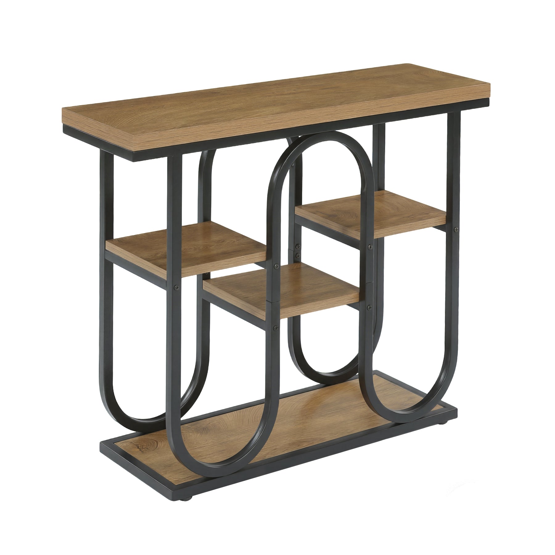 Tribesigns 39.4" Console Table, 4-Tier Industrial Sofa Table for Entryway