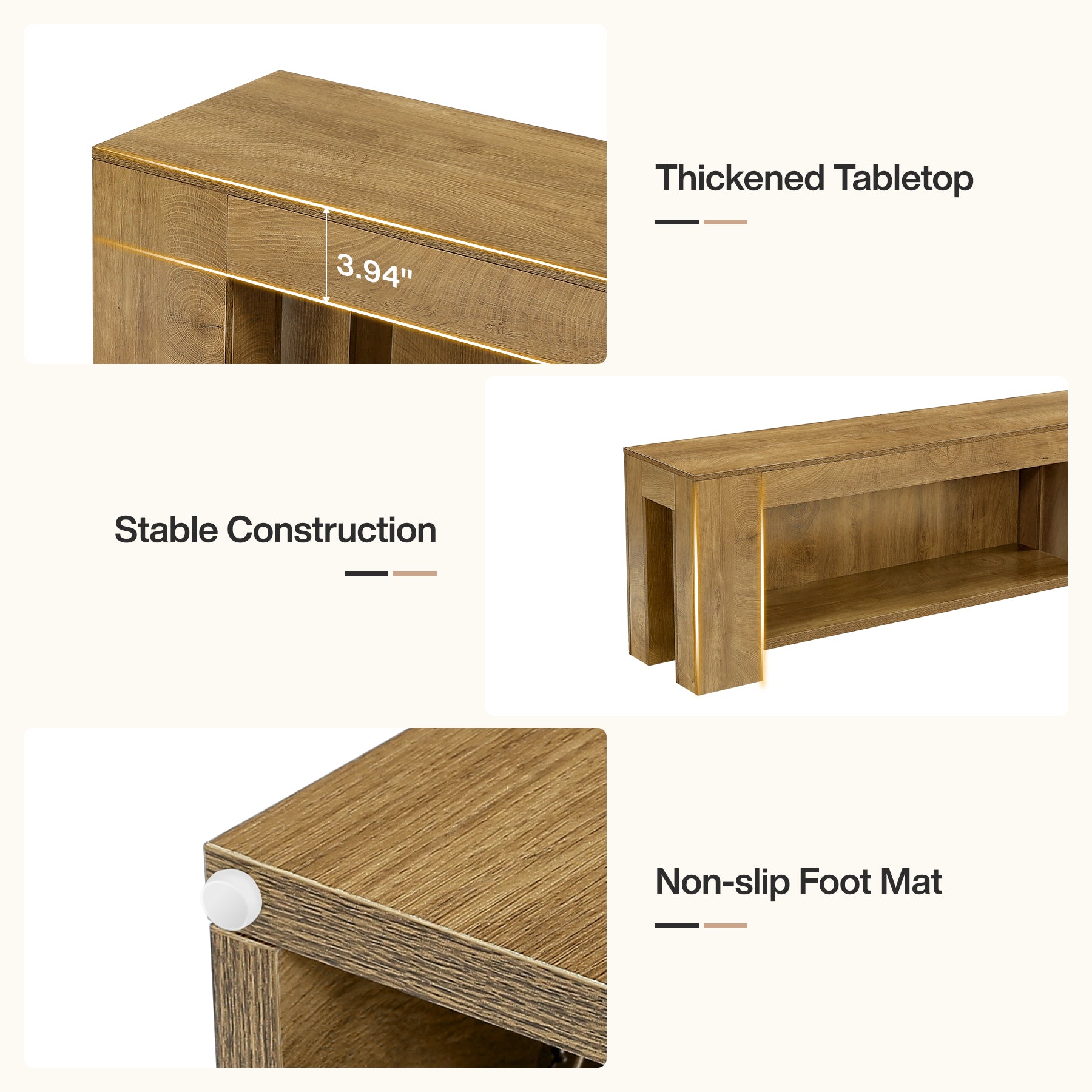 63-Inch TV Stand for 55 to 75-Inch TVs with Open Storage Shelves, Rustic Media Console Table for Living Room