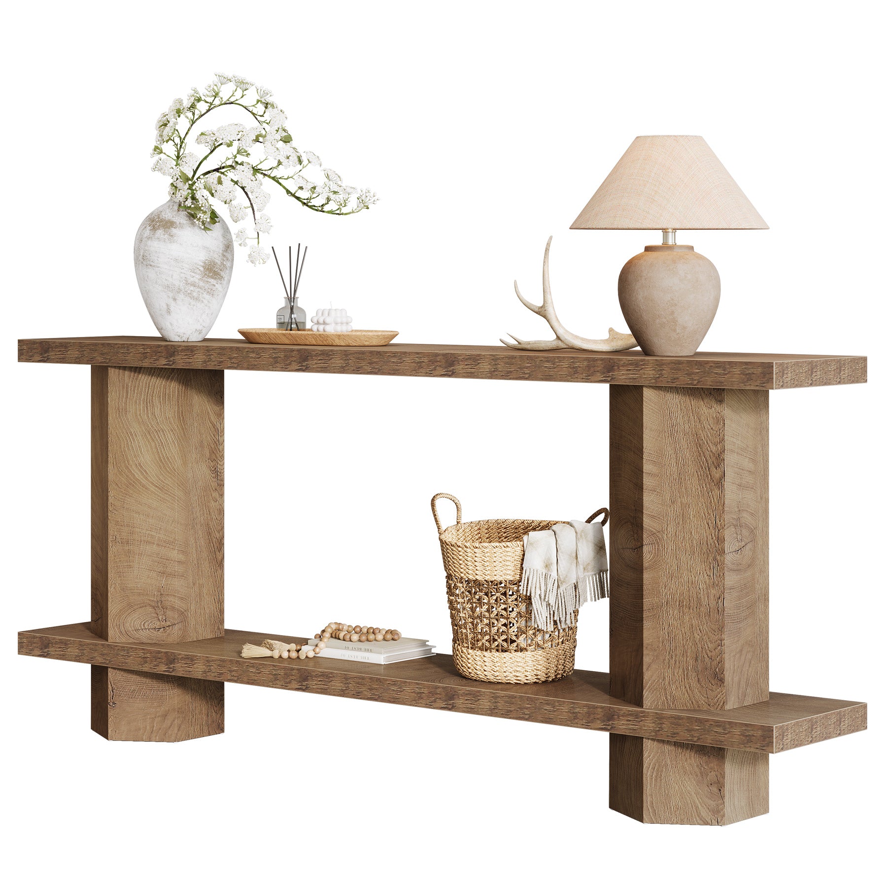 70.87-Inch Wooden Console Table for Entryway, Long Sofa Table Behind Couch