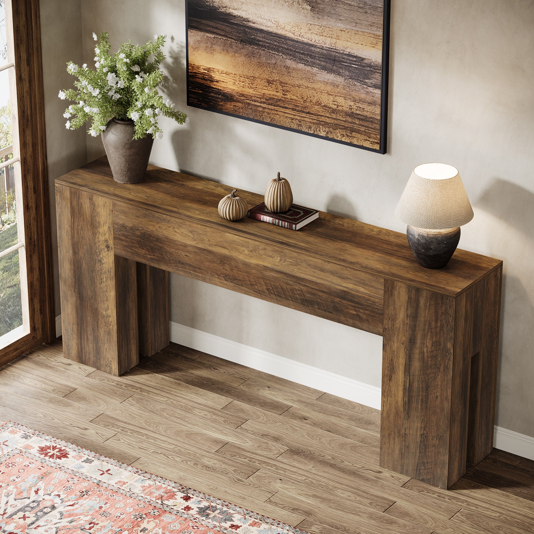 Tribesigns 70.87-Inch Long Console Table, Farmhouse Sofa Table for Entryway, Hallway, Living Room