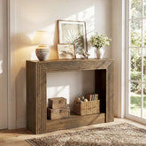 41-Inch Farmhouse Console Table, Narrow Sofa Table with 2-Tier Storage 3