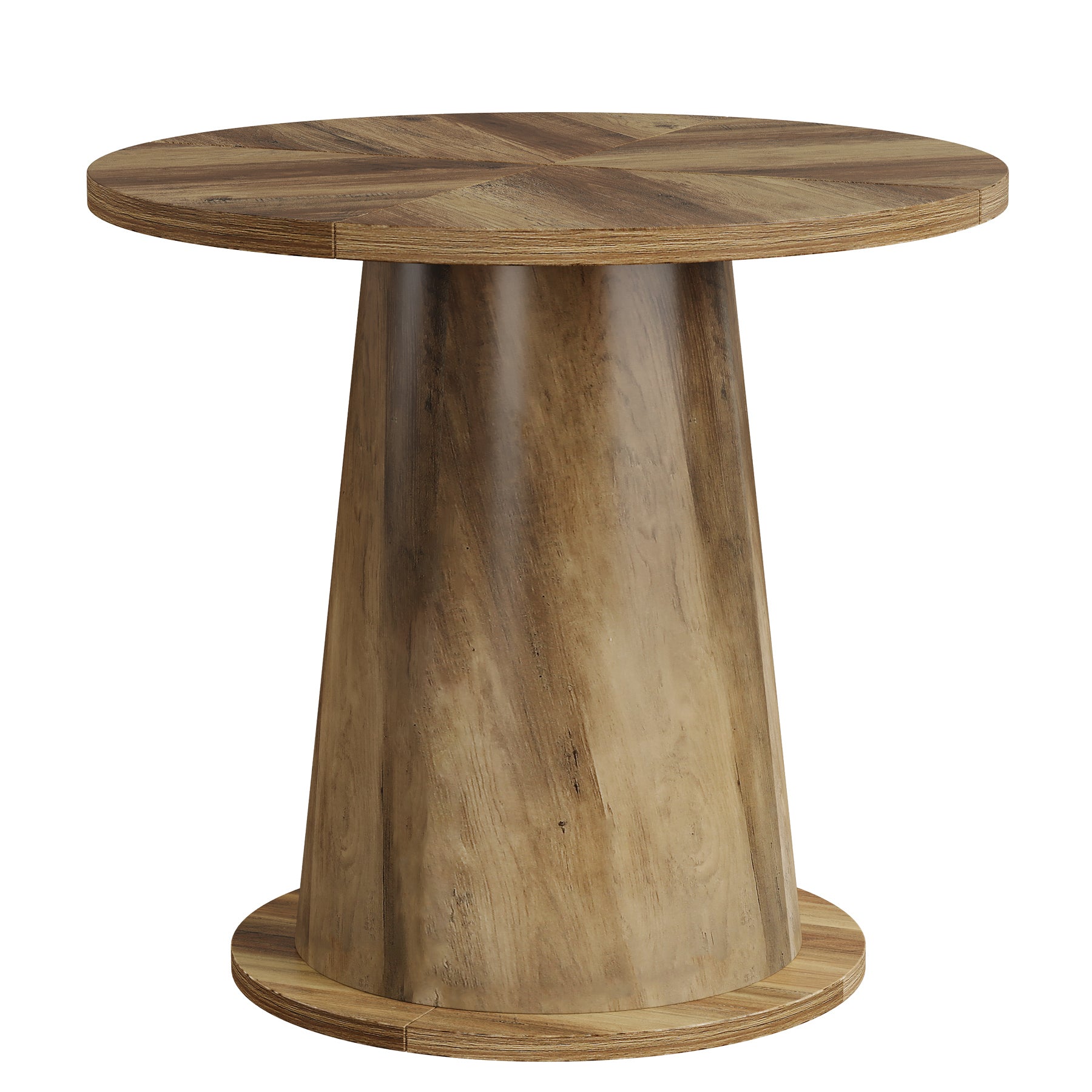 31.5-Inch Small Round Dining Table with Pedestal Base, Mid-Century Kitchen Table for 2 to 4 People