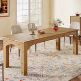 78.7-Inch Solid Wood Dining Table for 6-8, Extra-Long Farmhouse Table for Kitchen 3