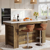 Tribesigns 59-Inch Bar Table with Faux Marble Top, Counter Height Table for Kitchen and Bistro 3
