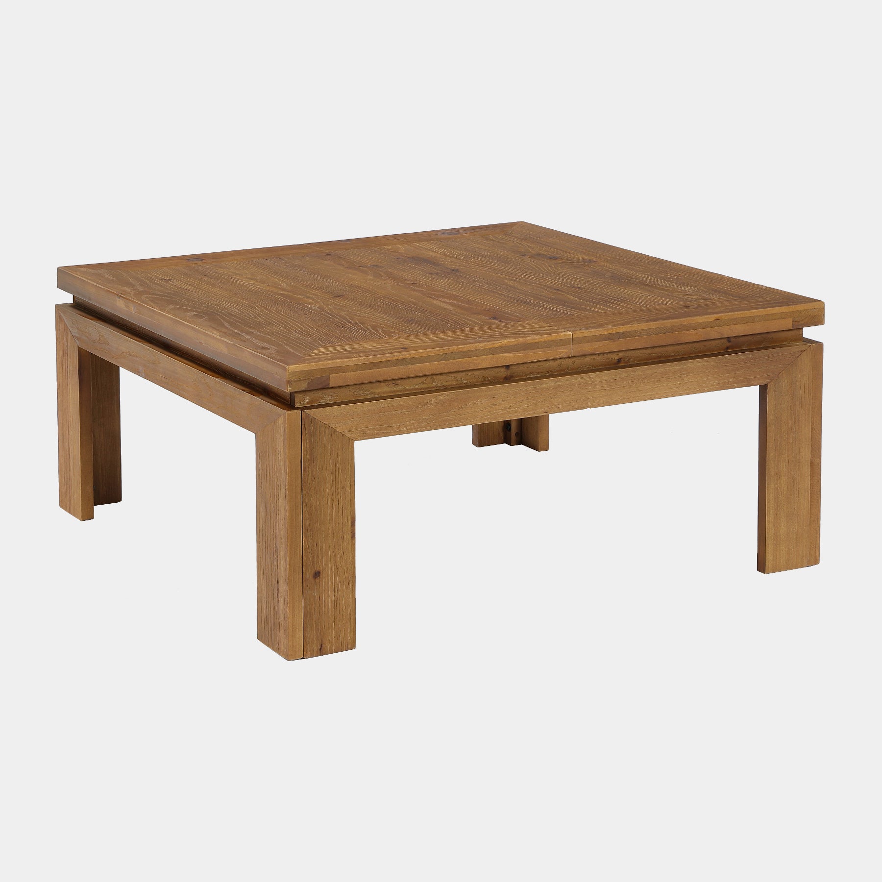 Tribesigns 39.4-Inch Solid Wood Coffee Table with Recessed Edge, Square Farmhouse Center Table for Living Room