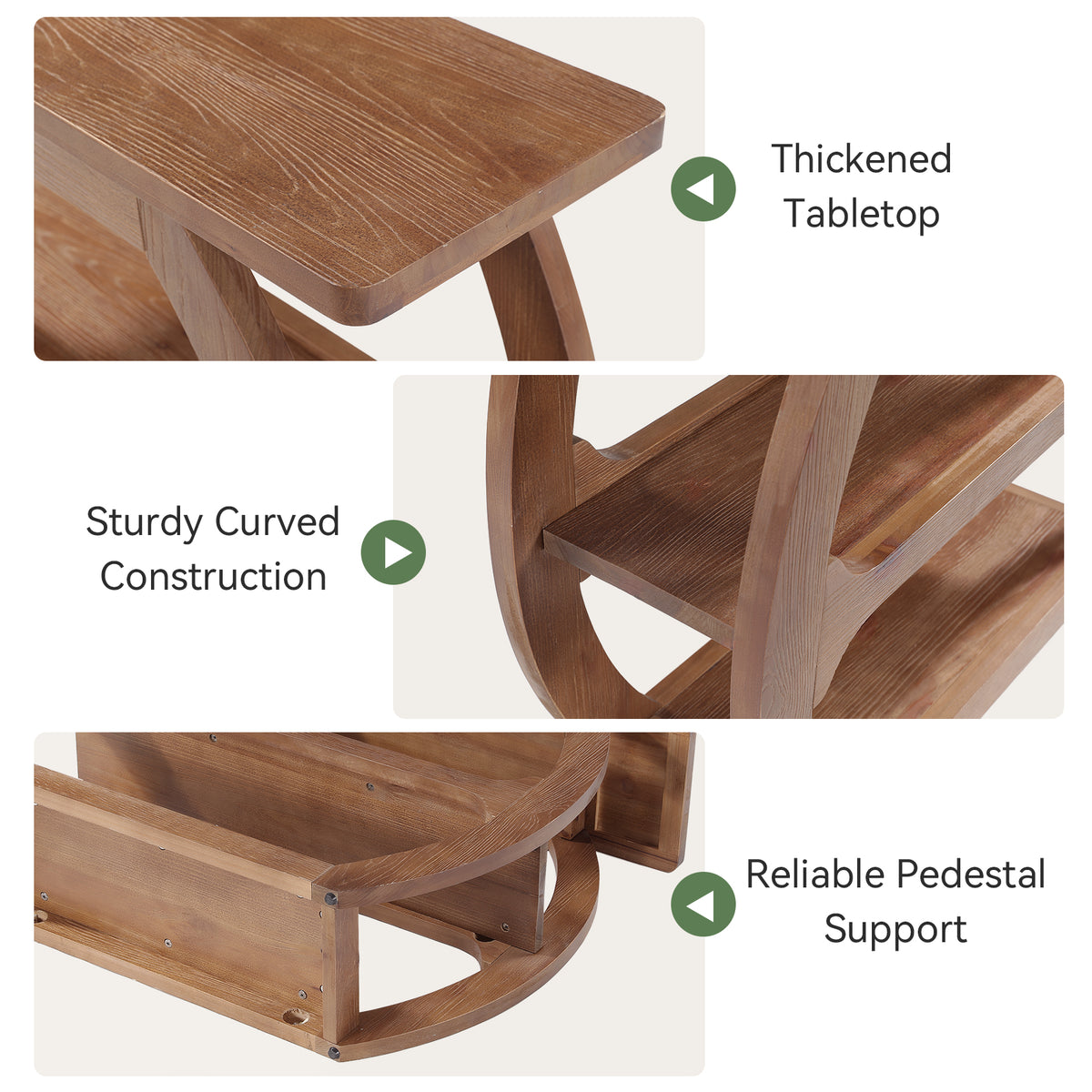 Tribesigns 41.3" Solid Wood Console Table with O-Shaped Base, Small Sofa Table for Entryway