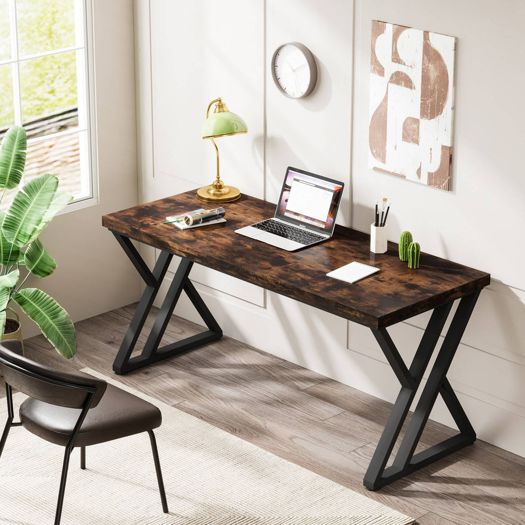 Heavy Duty Computer Desk 55" Simple Study Desk Writing Table