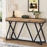 Farmhouse Console Table, 55" Sofa Table Wood Entryway Table Tribesigns 3