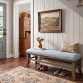 Tribesigns 55-Inch Upholstered Bench, Solid Pine Wood Frame with Cushion for Bedroom Entryway 3