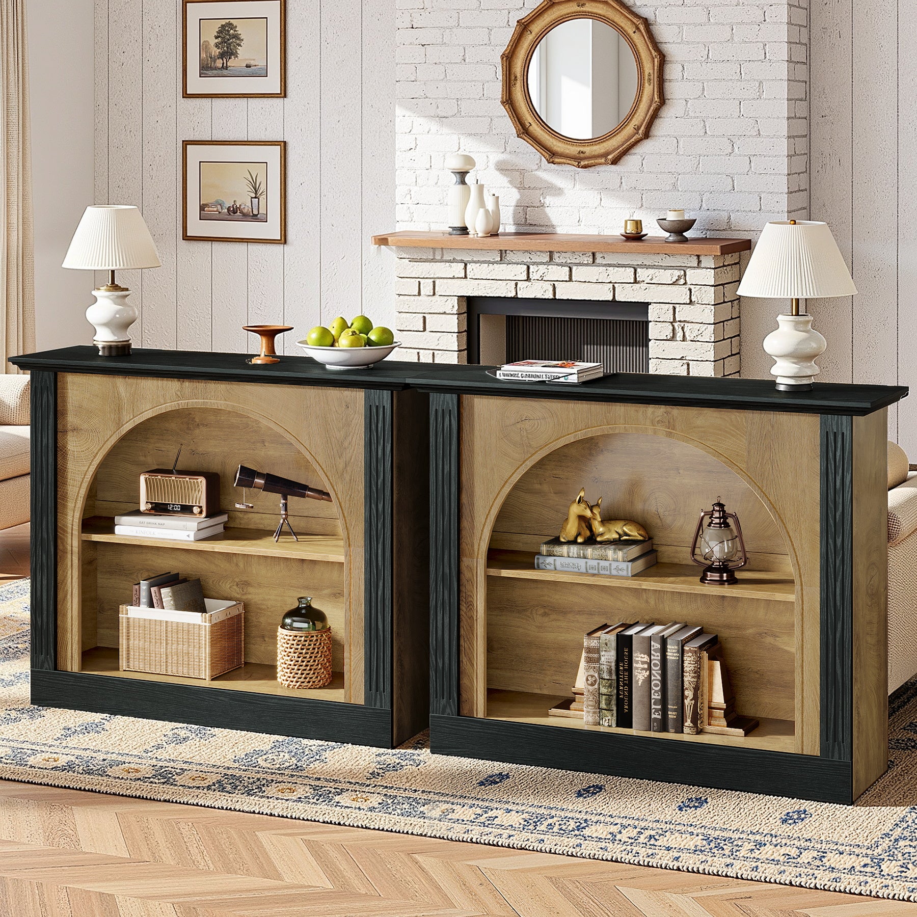 43 Inch Console Table with 3 Tier Storage, Entryway Sofa Table for Hallway Living Room