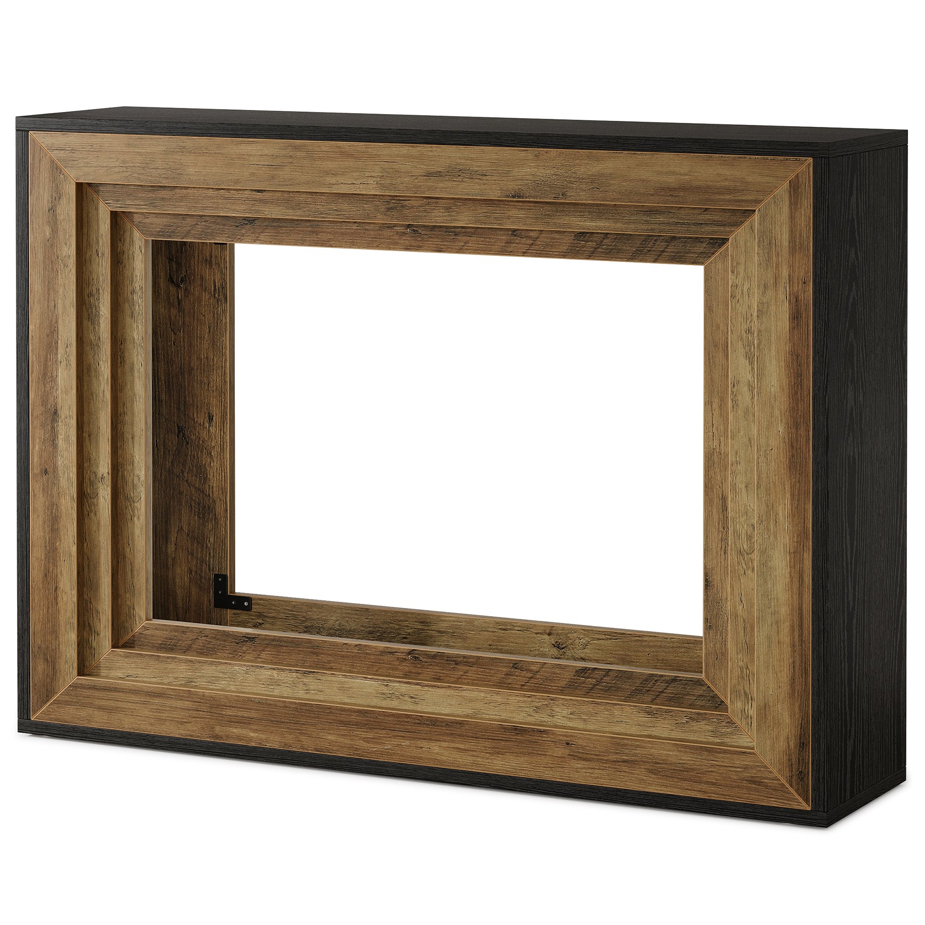 41.3-Inch Console Table with 2-Tier Storage, Farmhouse Hallway Table with Metal Brackets