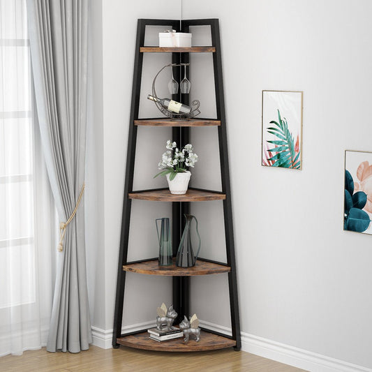 Tribesigns Corner Shelf, 70" Tall Corner Ladder Shelf Small Bookshelf Tribesigns