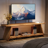 Tribesigns 63-Inch Solid Wood TV Stand with 2-Tier Storage, Farmhouse Media Console for Living Room and Bedroom 3