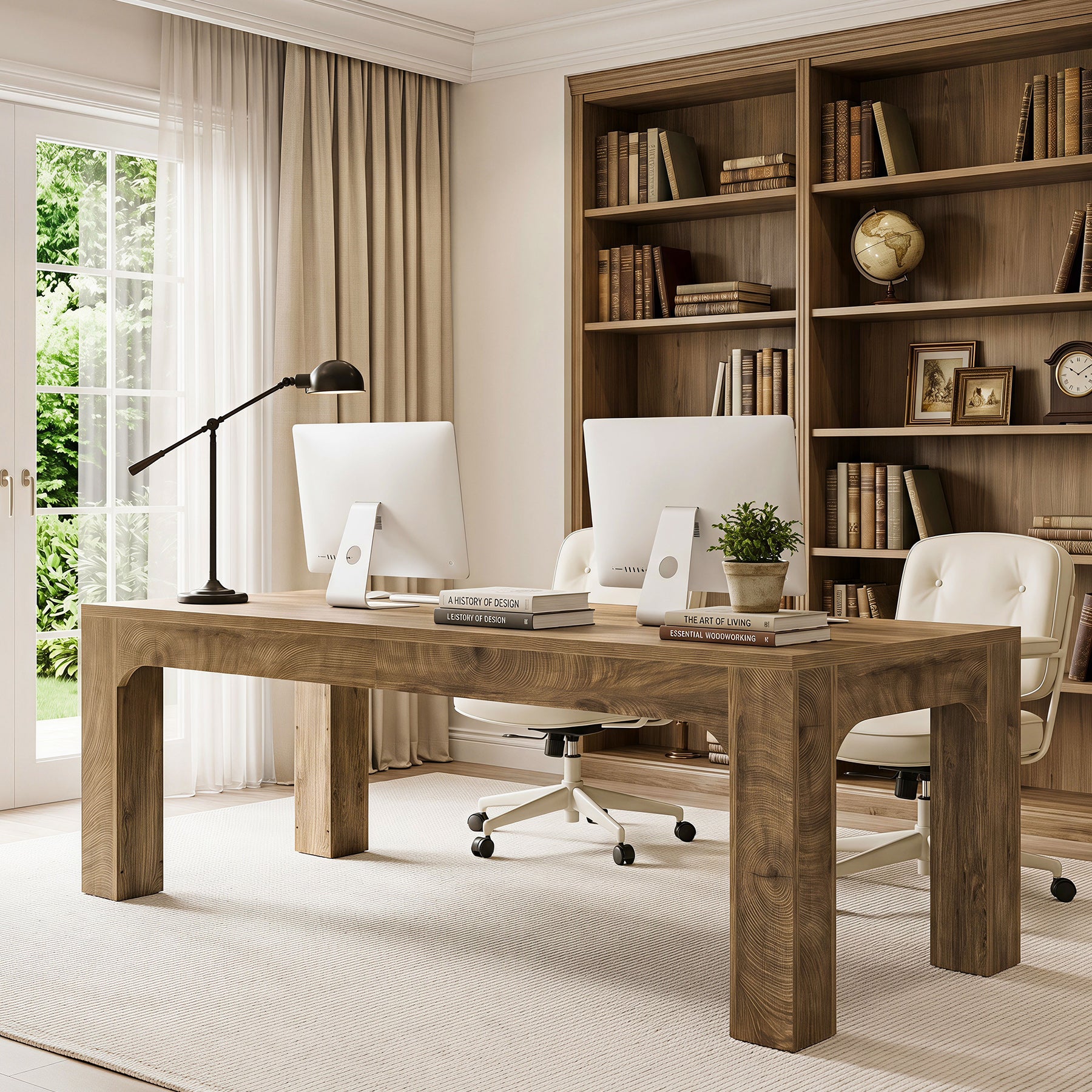 Tribesigns 70.9-Inch Two Person Desk with Thick Top, Extra Long Computer Desk for Home Office