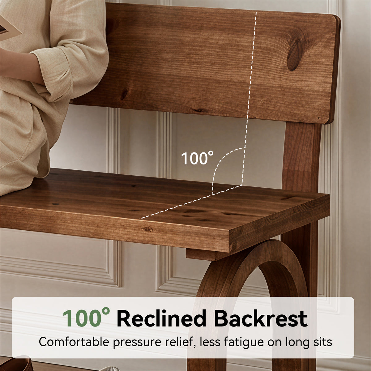 63 Inch Solid Wood Entryway Bench with Backrest, Farmhouse Indoor Bench for Hallway and Bedroom