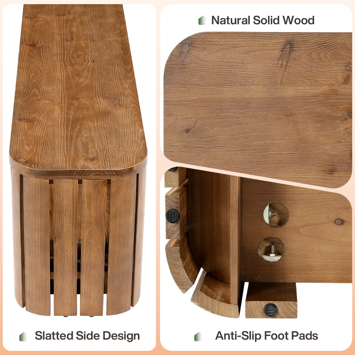 Tribesigns 62.99-Inch Solid Wood Shoe Storage Bench, 2-Tier Entryway Bench for Hallway and Bedroom