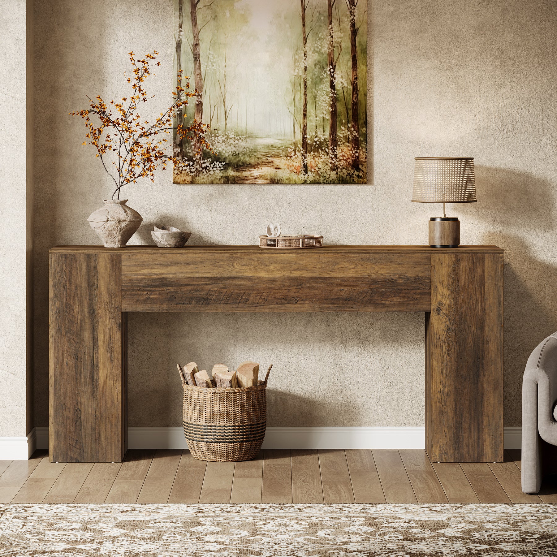 Tribesigns 70.87-Inch Long Console Table, Farmhouse Sofa Table for Entryway, Hallway, Living Room