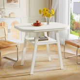 31.5" Dining Table, Small Modern Kitchen Table with Storage Shelf for 2-4 People 3