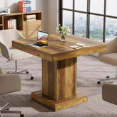 31.5" Square Conference Table - 4-Person Meeting Table w/Pedestal Base 3