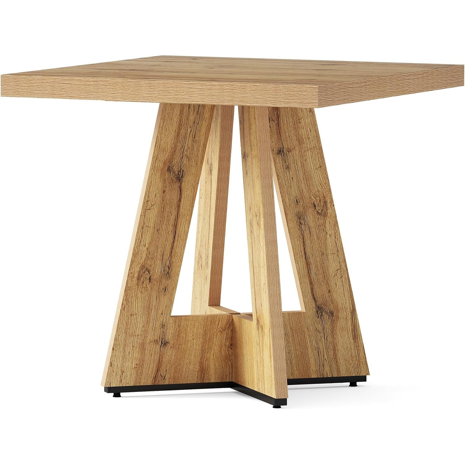 31.5" Square Farmhouse Table - 4-Person Dining Table w/Pedestal Base