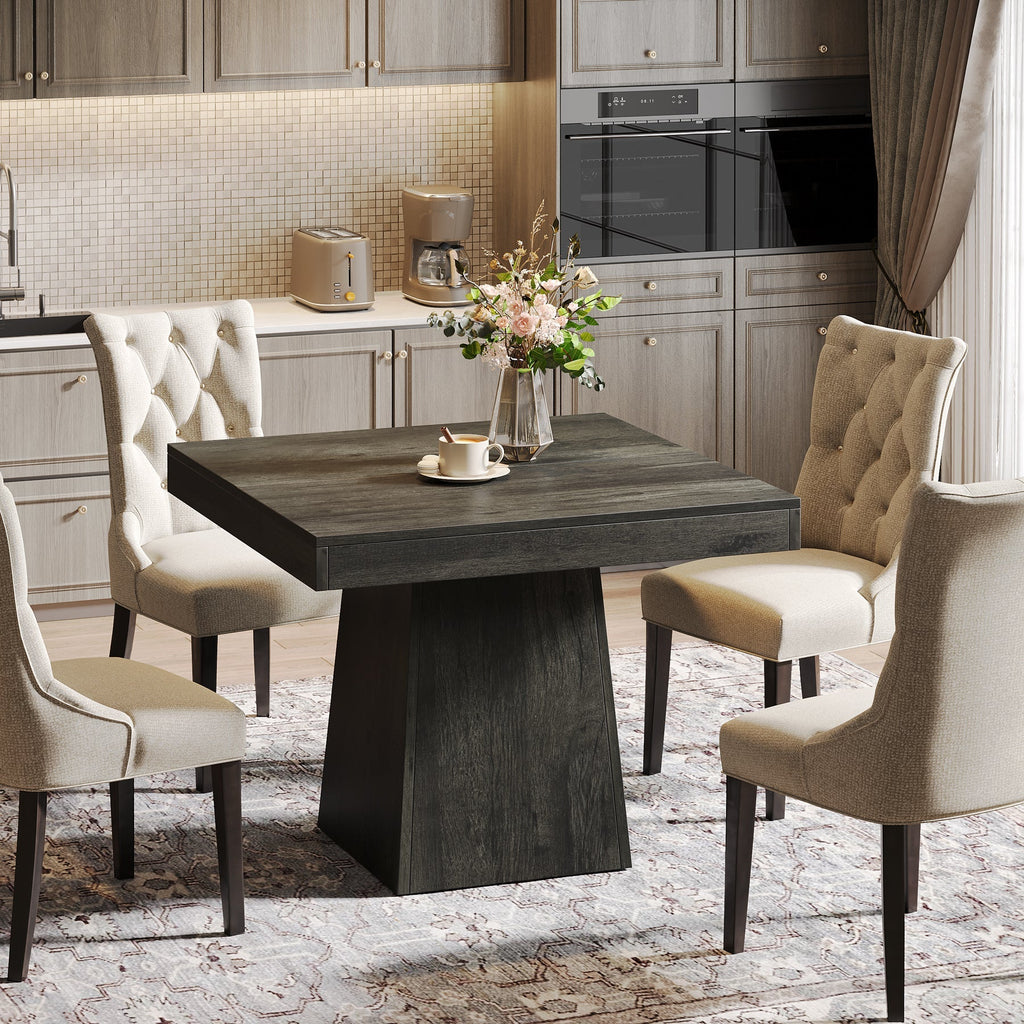31.5" Dining Table Square Farmhouse Kitchen Table Dinner Table