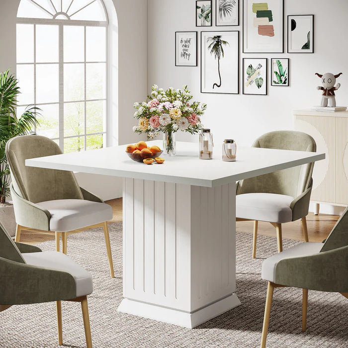 35" Dining Table, Modern Square Kitchen Table for 4
