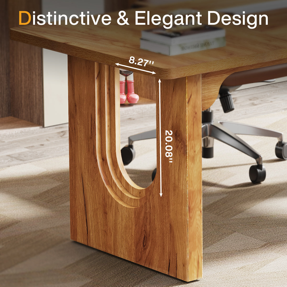 Tribesigns 70.9 Inch Executive Desk with Dual Base and Spacious Worktop, Modern Office Desk for Home Workspace
