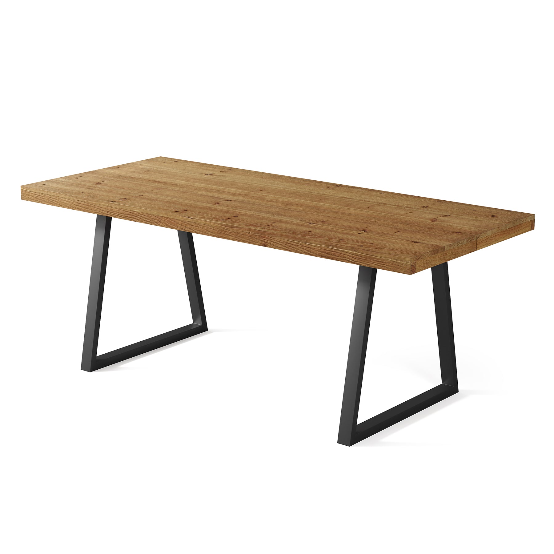 Tribesigns 63-Inch Solid Wood Dining Table with Heavy-Duty Metal Legs, Industrial Kitchen Table for 4-6 People