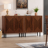 Tribesigns 59-Inch Vintage Sideboard Buffet Set of 2 with Adjustable Shelves, Farmhouse Storage Cabinet for Kitchen Living Room and Hallway 3