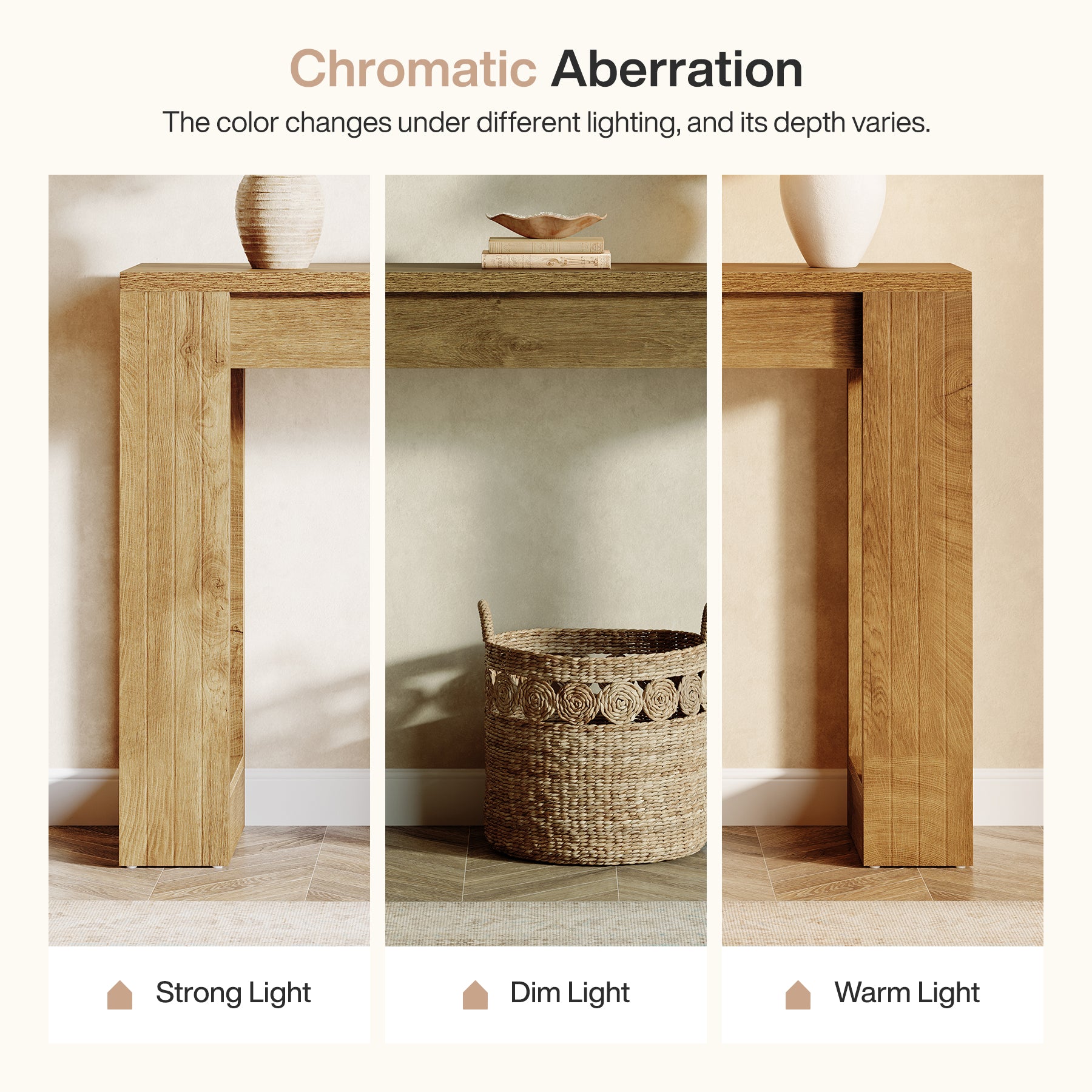 Tribesigns 41.3-Inch Wood Console Table for Entryway, Modern Sofa Table with Double Wooden Base