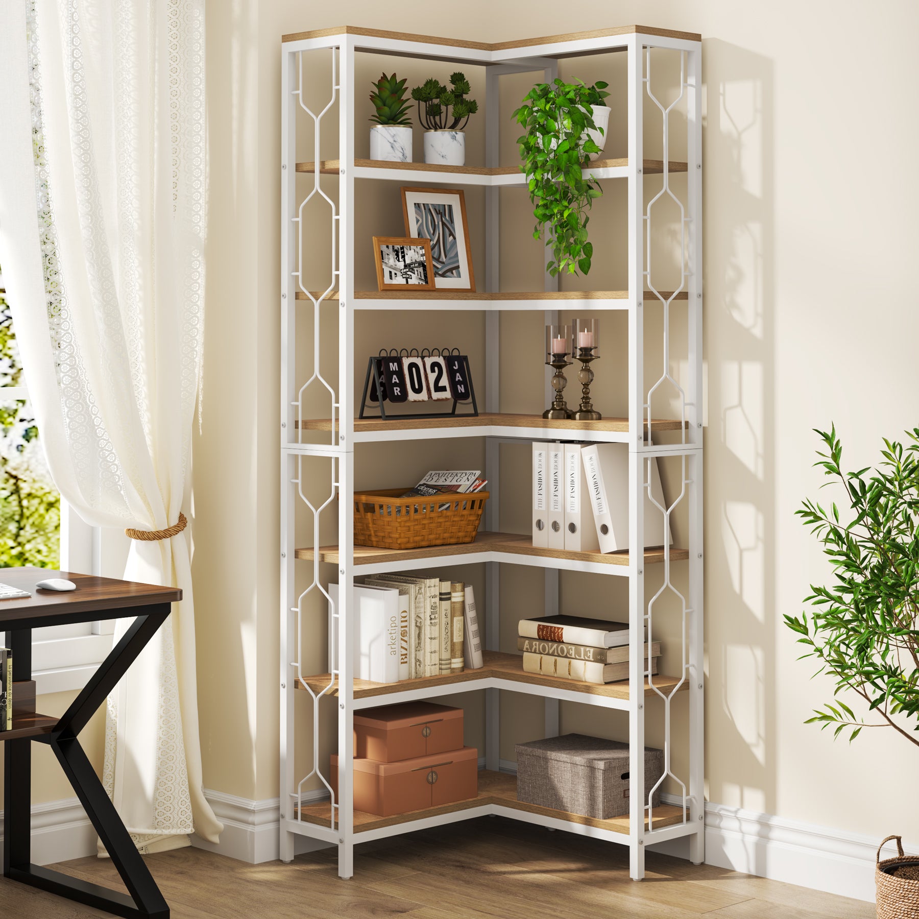 #Colour_White & Walnut