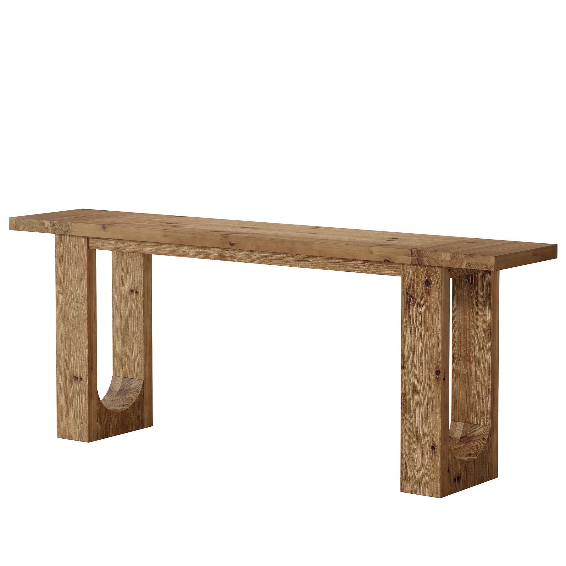 78.74-Inch Solid Wood Console Table with Hollow U-Shaped Base, Extra Long Entryway Table for Hallway