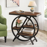 4-Tier End Table, Small Side Table Snack Table with Storage Shelves 3