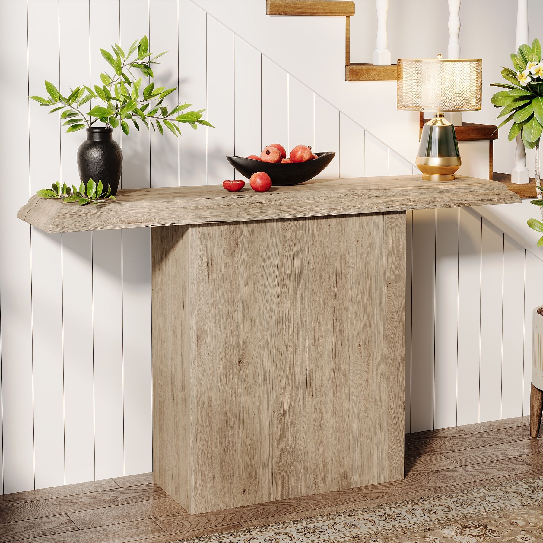 41" Console Table, Farmhouse Wood Entryway Table Sofa Table Tribesigns