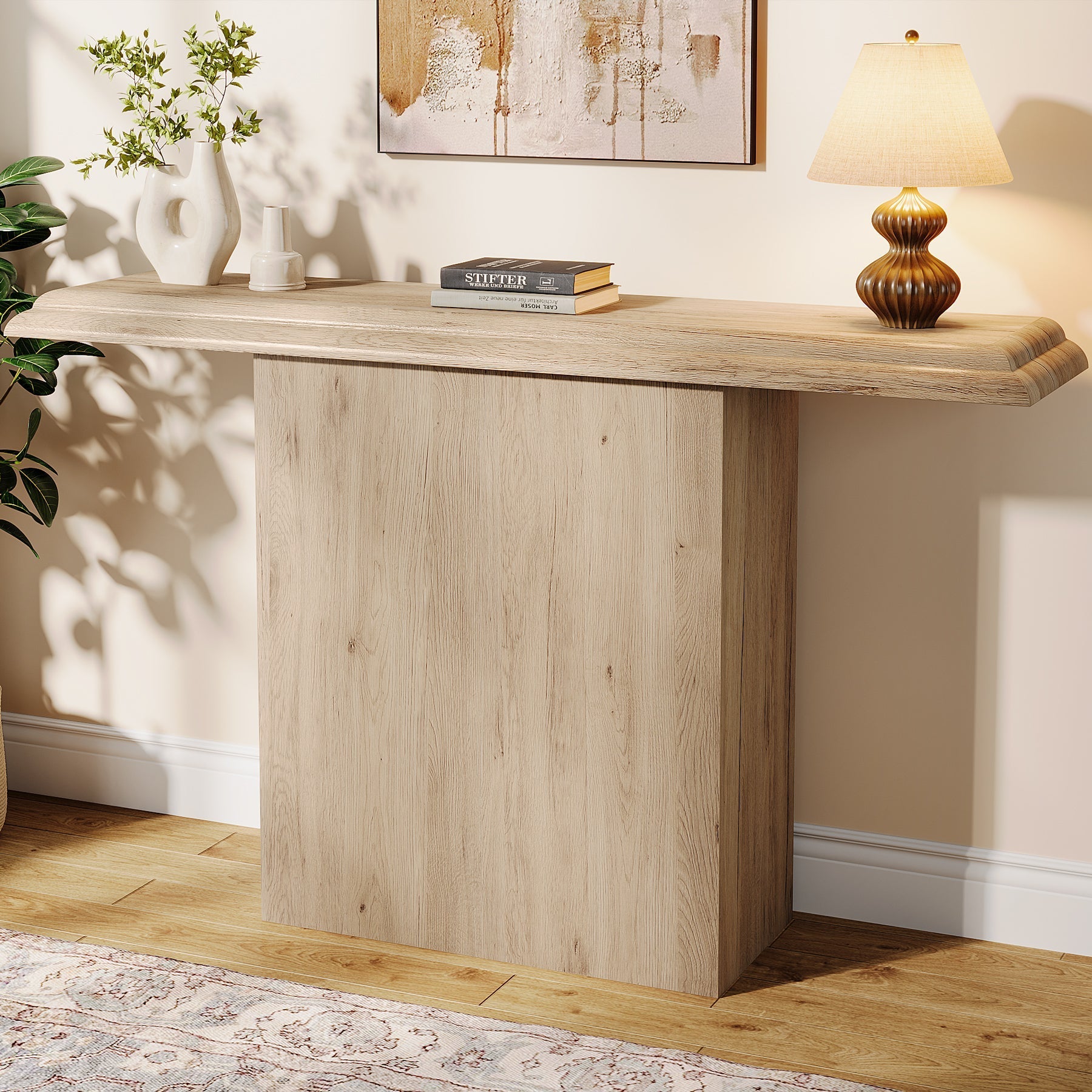 41" Console Table, Farmhouse Wood Entryway Table Sofa Table Tribesigns